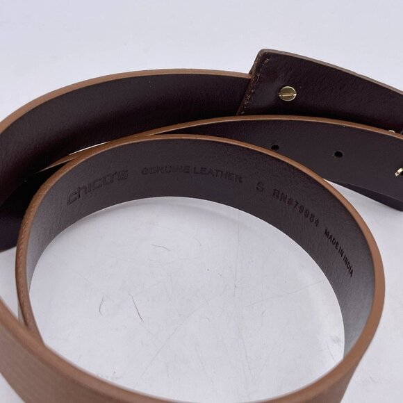 Chicos Genuine Leather Women\'s Small Brown Belt Animal 40 inch